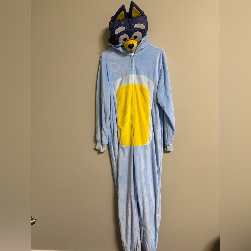 Bluey Bandit Halloween Costume Adult Size Small Medium Dog Jumpsuit One Piece